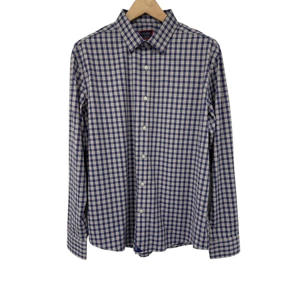 UNTUCKit Shirt Mens XL Egrivin Plaid Wrinkle Free Stretch Button Up NWT Reg Fit